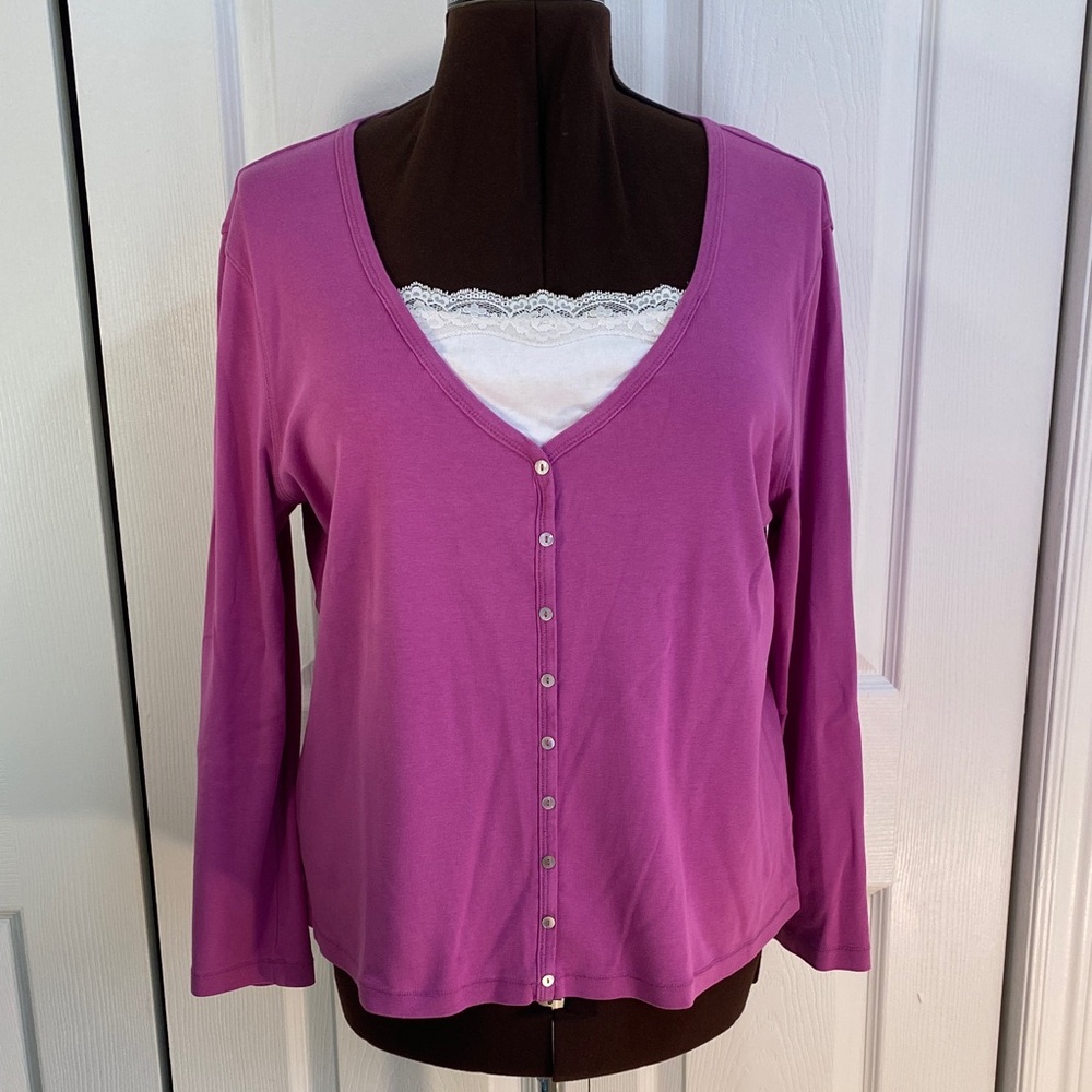 2 for $25 - Northern Reflections 100% Cotton Pink Top w Nacre, Privacy Panel, XL